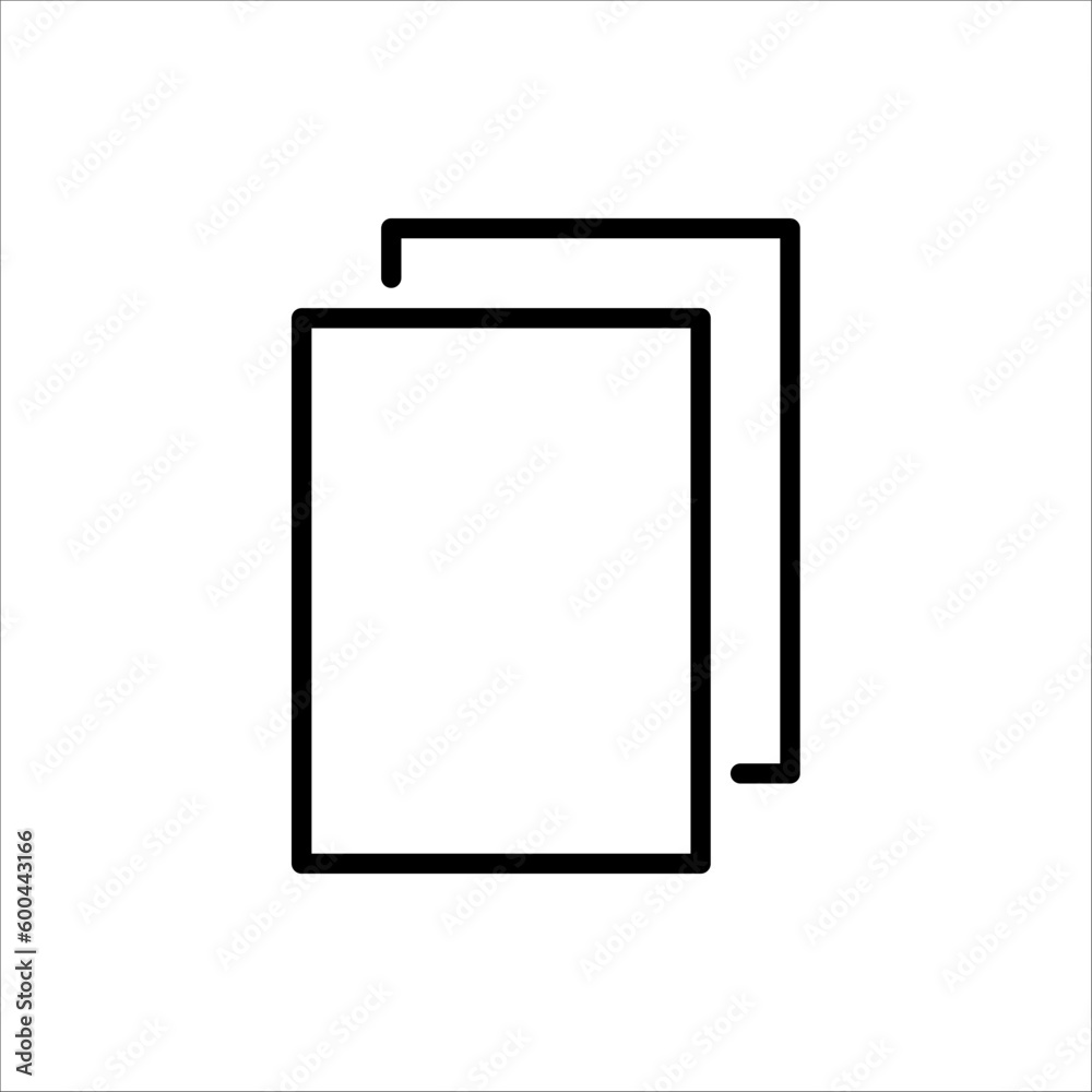 Copy or duplicate content icon in line style design for website design, app, UI. vector illustration on white background Copy or duplicate content icon in line style design for website design, app, UI. vector illustration on white background