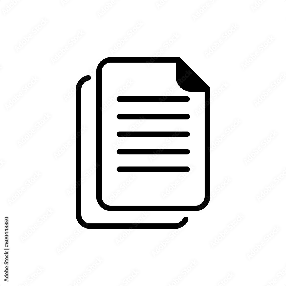 Copy or duplicate content icon in line style design for website design, app, UI. vector illustration on white background Copy or duplicate content icon in line style design for website design, app, UI. vector illustration on white background