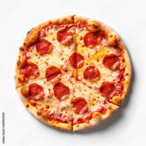 pizza isolated on white background created with generative AI