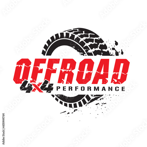 Offroad car logo vector illustration. Design for logos, posters, stickers, t-shirts