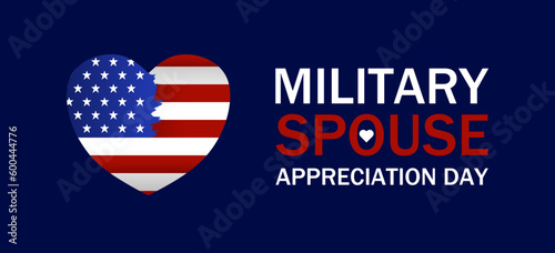 Military spouse appreciation day. Vector illustration. Suitable for Poster, Banners, background and greeting card.