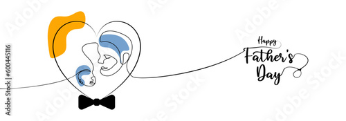 Happy Father's Day vector illustration of banner, poster and header template design.