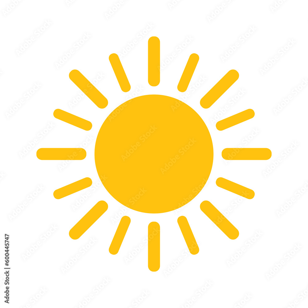 Sun icon simple flat illustration Sun icon simple flat illustration