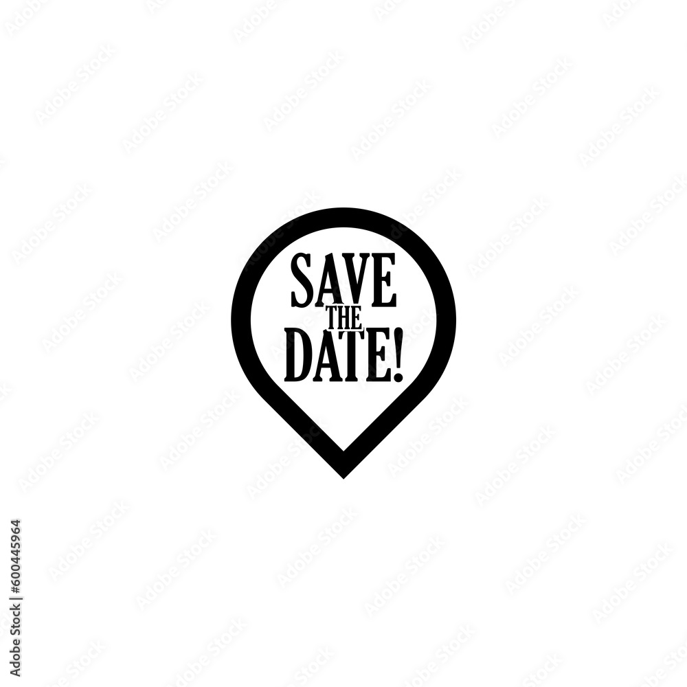 Save the date icon isolated on white background Save the date icon isolated on white background