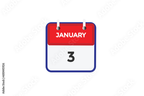 january 3 calendar date reminder,calendar 3 january date template  
