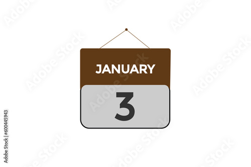 january 3 calendar date reminder,calendar 3 january date template  
