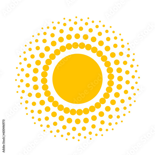 Abstract sun icon illustration