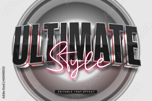 3D Sport Style Text Effect Generator. Metallic Typography