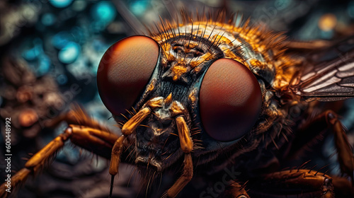 Close up of a horse fly Generative AI © PaulShlykov