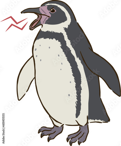 怒るフンボルトペンギン