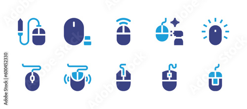Mouse icon set. Duotone color. Vector illustration. Containing computer mouse  mouse.