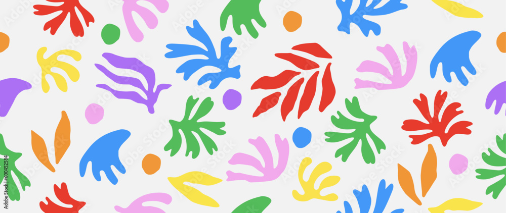Vector flat illustration. Bright background. Abstract on a light background. Seamless leaf pattern. Perfect for wallpaper, cover, screensaver, poster and textile design. Vector flat illustration. Bright background. Abstract on a light background. Seamless leaf pattern. Perfect for wallpaper, cover, screensaver, poster and textile design.