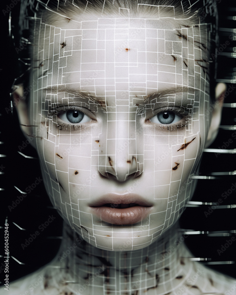 Generative ai futuristic and technological scanning of face for facial ... Circuit Diagram