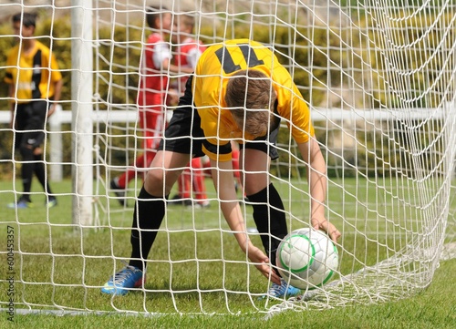 le joueur de football dans les buts