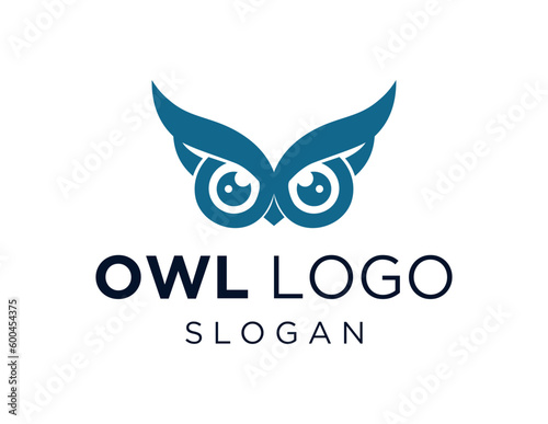 Logo design about Owl on a white background. created using the CorelDraw application. photo