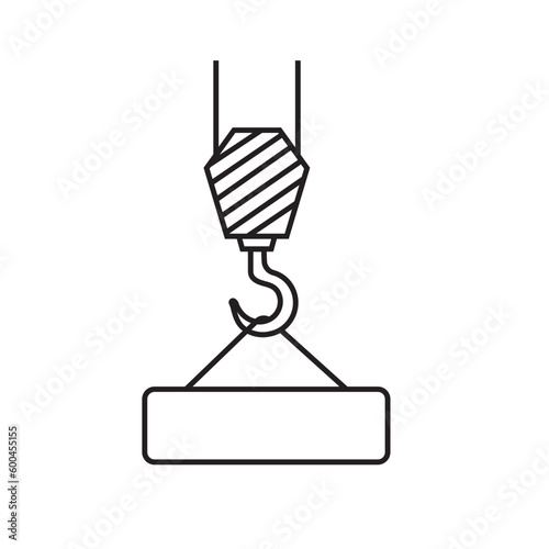 crane lift goods icon vector design element template