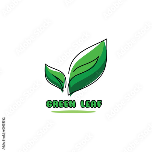 green leaf eco friendly logo design
