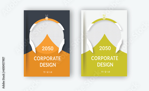 Corporate book cover design template.Annual report brochure flyer design template vector, Leaflet presentation, book cover template.