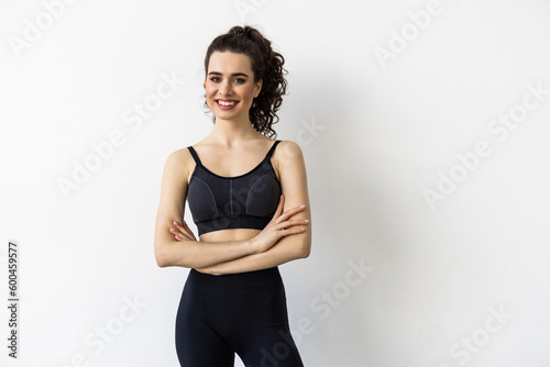 Smiling woman with beautiful body after diet, isolated on white © F8  \ Suport Ukraine