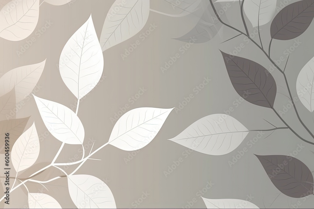 Fototapeta premium This minimalist mobile wallpaper features tree leaves. Generative AI.