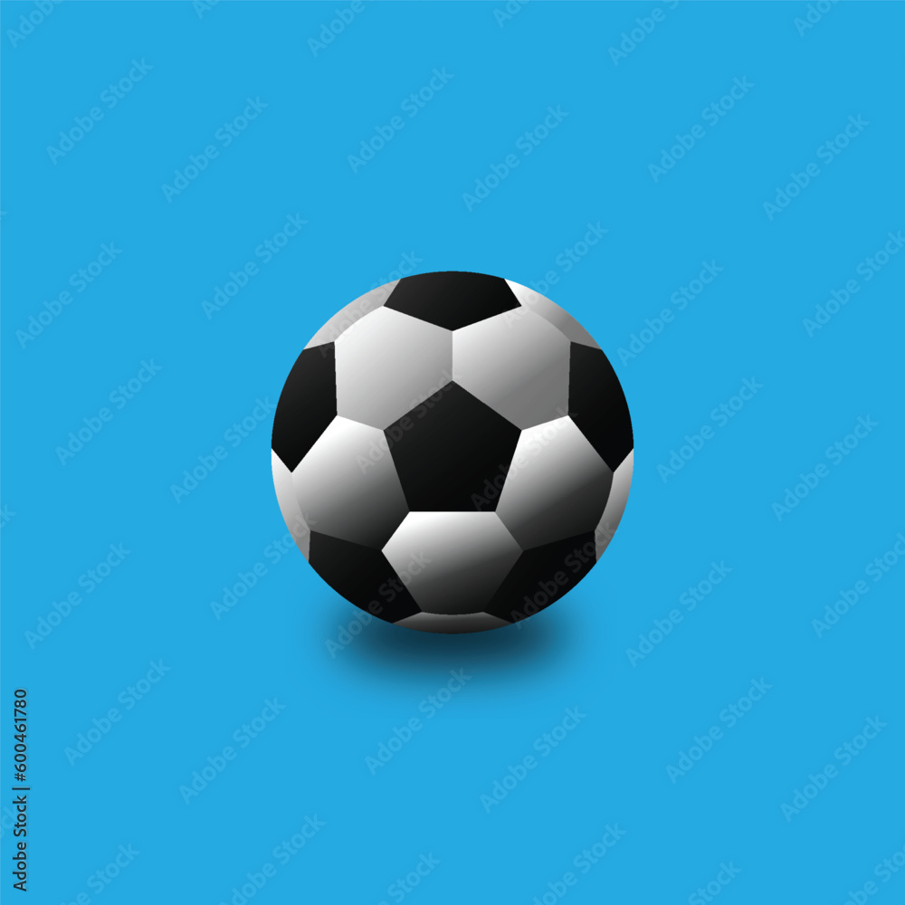 Fototapeta premium vector illustration of soccer ball.