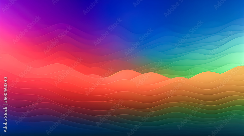 Abstract background with wavy lines, generative AI.