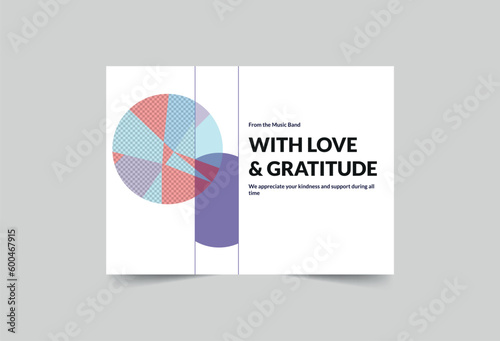 Music Band greeting card template. A clean, modern, and high-quality design business card vector design. Editable and customize template business card