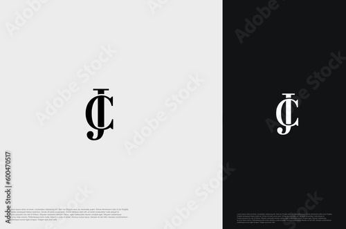 Initial Letter JC Logo monogram typography for business name. Vector logo inspiration