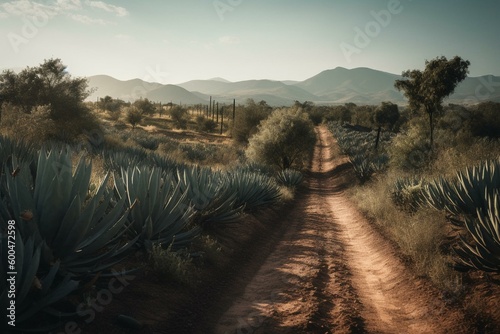 A photo of the tequila region in Jalisco, Mexico. Generative AI