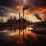 Impact of Refinery Project on Environment photo generated by AI
