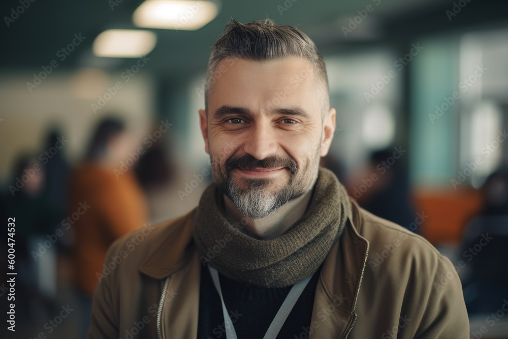 Portrait of a handsome man with beard and mustache in casual clothes. Portrait of a handsome man with beard and mustache in casual clothes.