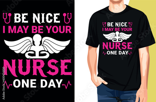 Nurse t-shirt design with a text 
