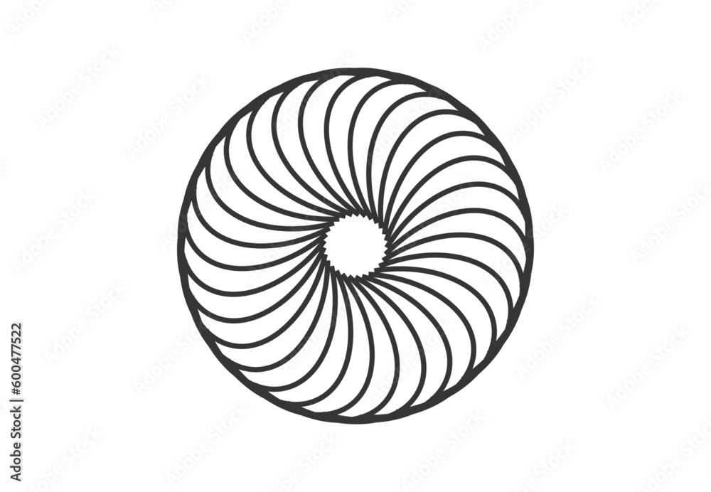Black Spirograph style decorative design elements isolated on white background Black Spirograph style decorative design elements isolated on white background