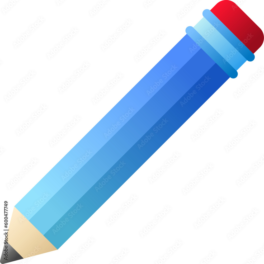 Pencil vector illustration. Blue pencil icon for design about education, school, office or book. Blue pencil for decoration or ornament. Back to school graphic resource Pencil vector illustration. Blue pencil icon for design about education, school, office or book. Blue pencil for decoration or ornament. Back to school graphic resource