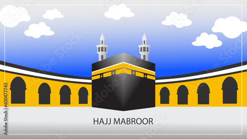islamic Ka'bah realistic vector design template