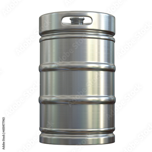 Beer keg isolated on white 3d rendering