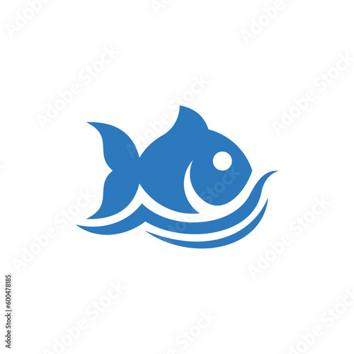 Animal Fish Swimming Wave Modern Creative Logo