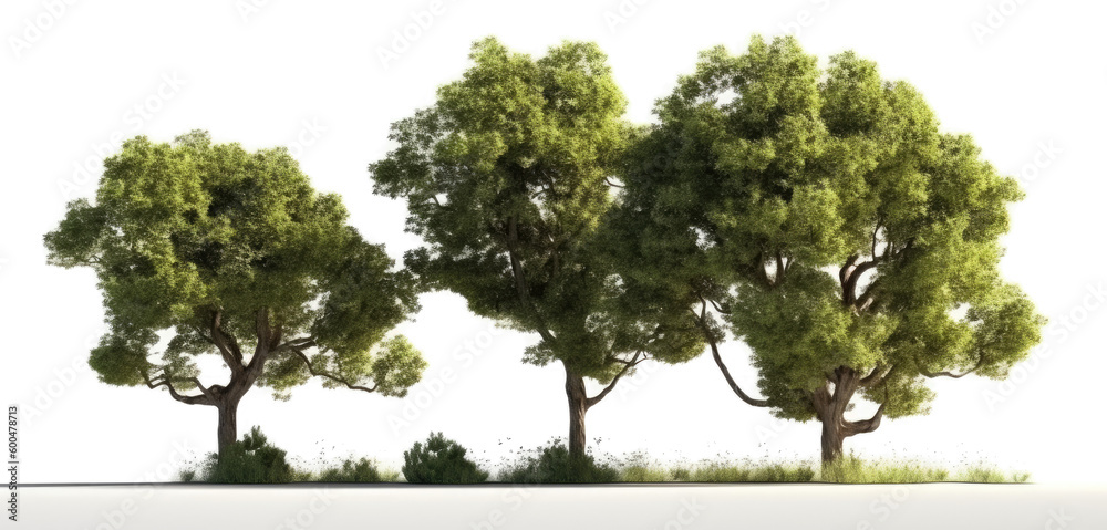 illustration of trees on transparent background, for illustration ...