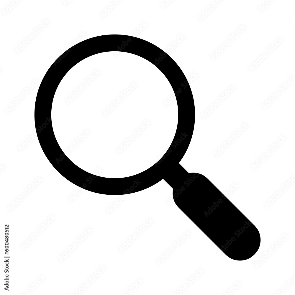 Magnifying glass icon, magnifier or loupe sign. Magnifying glass icon, magnifier or loupe sign.