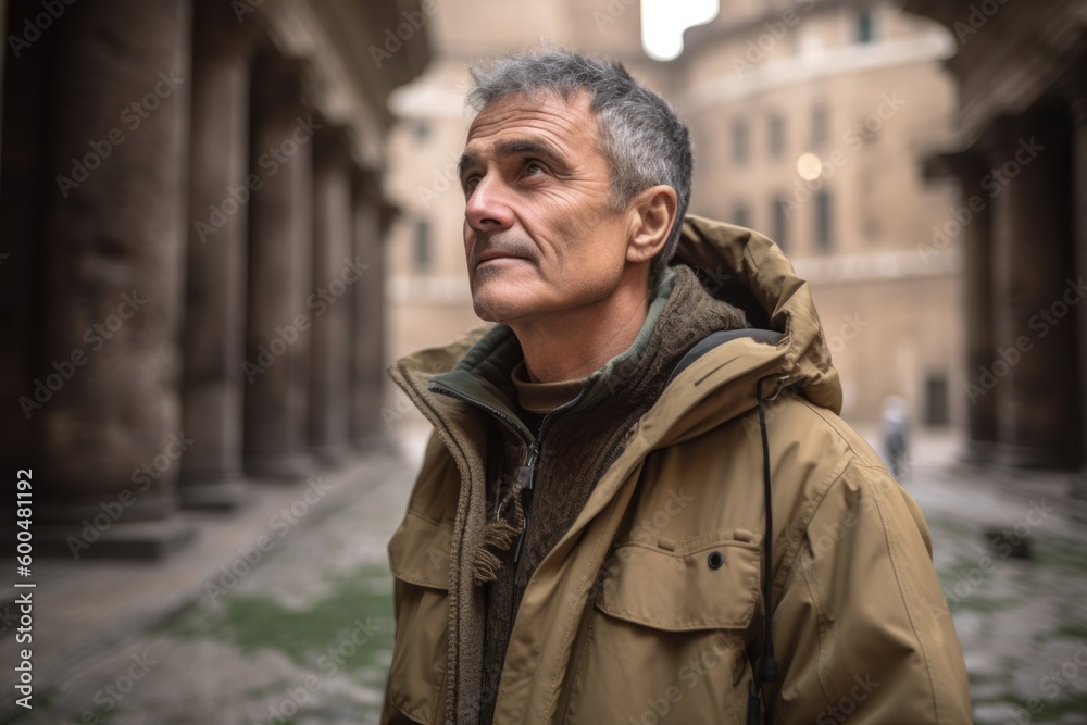 Portrait of a middle-aged man in Rome, Italy. Portrait of a middle-aged man in Rome, Italy.