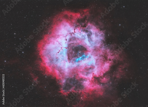 Rosette nebula in the monoceros constellation, taken with my telescope, in narrowband filter.