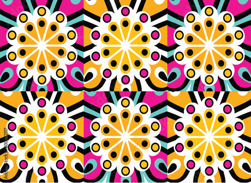 Landscape Mandala Abstract flower background