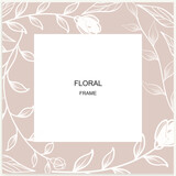 Floral frame. vector banner for social media posts, cards, covers, wedding invitations, and posters.