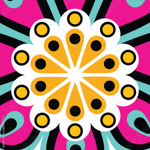 Mandala Flat Abstract modern Artwork