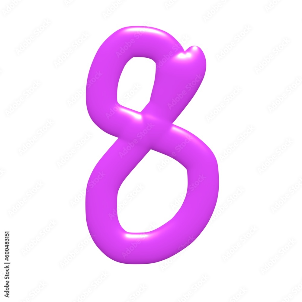 3D convex effect number special character font number 0 - 9 luxury 