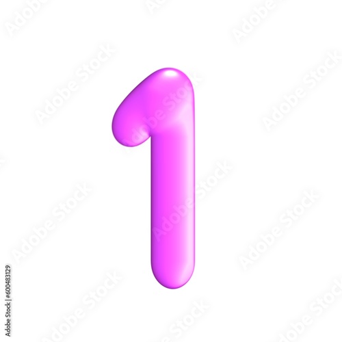 3D convex effect number special character font number 0 - 9 luxury 