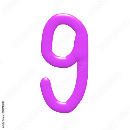 3D convex effect number special character font number 0 - 9 luxury 