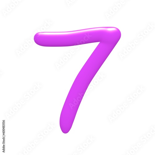 3D convex effect number special character font number 0 - 9 luxury 