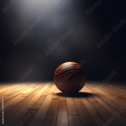 Basket Ball Ball At Stadium. Generative AI © premiumdesign