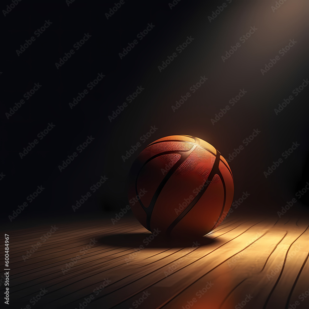 Basket Ball Ball At Stadium. Generative AI Basket Ball Ball At Stadium. Generative AI
